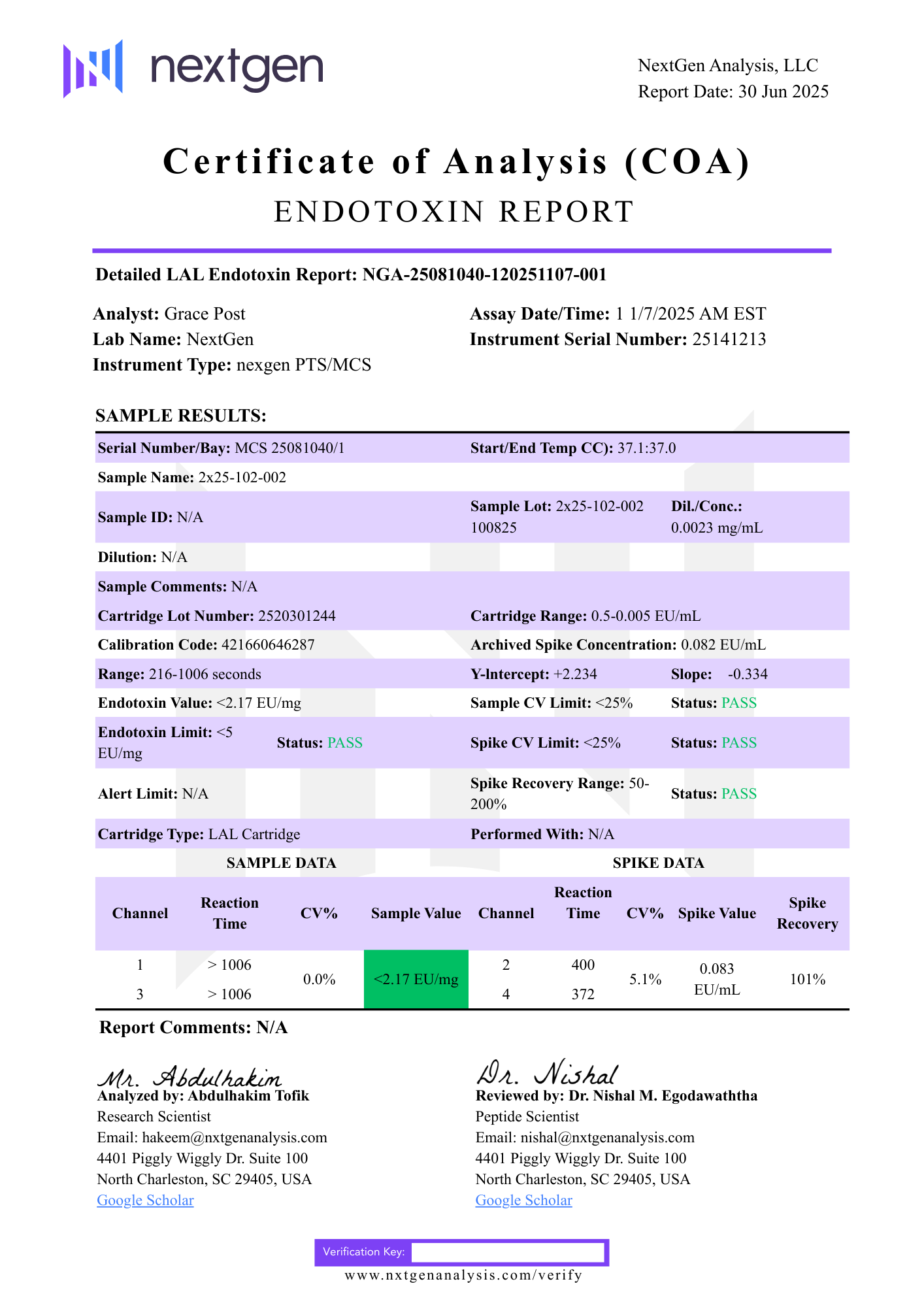 Endotoxin Test